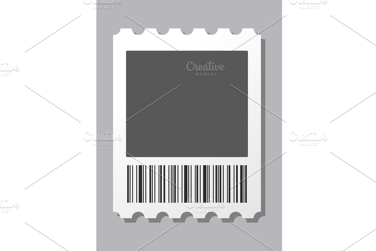 Empty ticket template. Blank, an Object Illustration by Things for designers