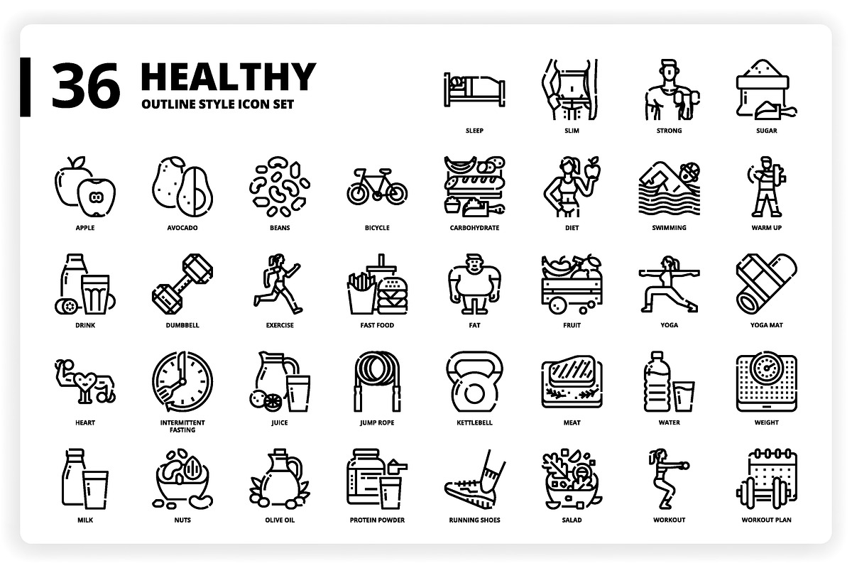 3,600 Icons x3 Styles, an Outline Icon by monkik (Photo 161 of 299)