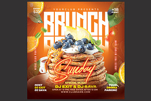 Brunch Flyer, a Flyer Template by DSGraphicDesign