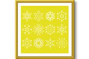 Snowflakes icon collection. Graphic, an Object Illustration by RODINA (Thumbnail 2 of 3)
