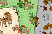 Cowboy pattern, a Pattern Graphic by DarinaDigital (Thumbnail 2 of 5)