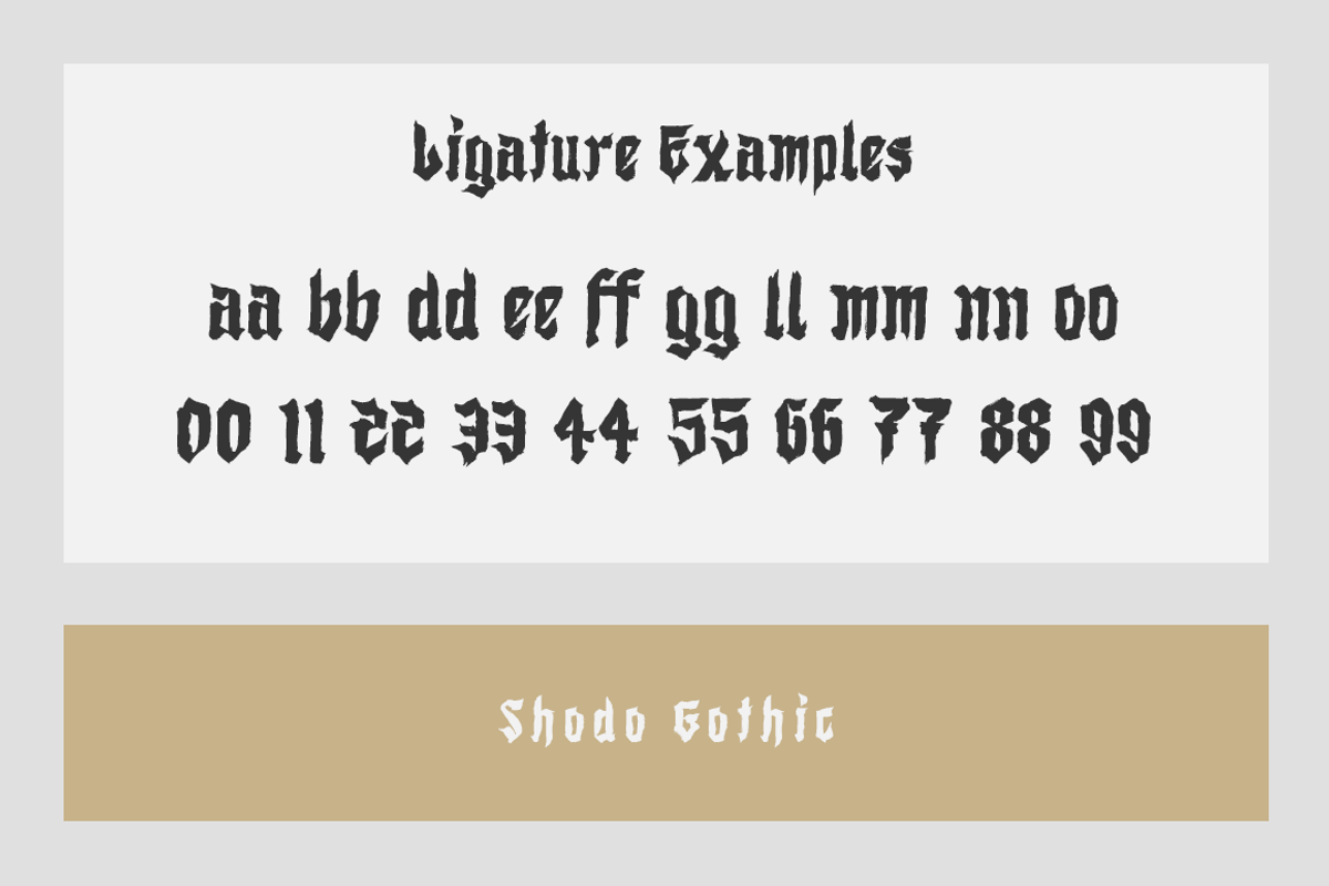 Shodo Gothic preview 4