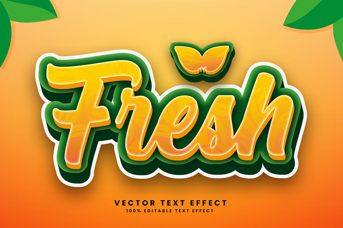 Fresh Vector 3d Text Effect, a Layer Style Add-On by designermdnazir