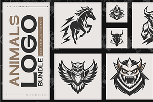Animal Mascot Logo Bundle Vol. 2, a Branding & Logo Template by bandxist