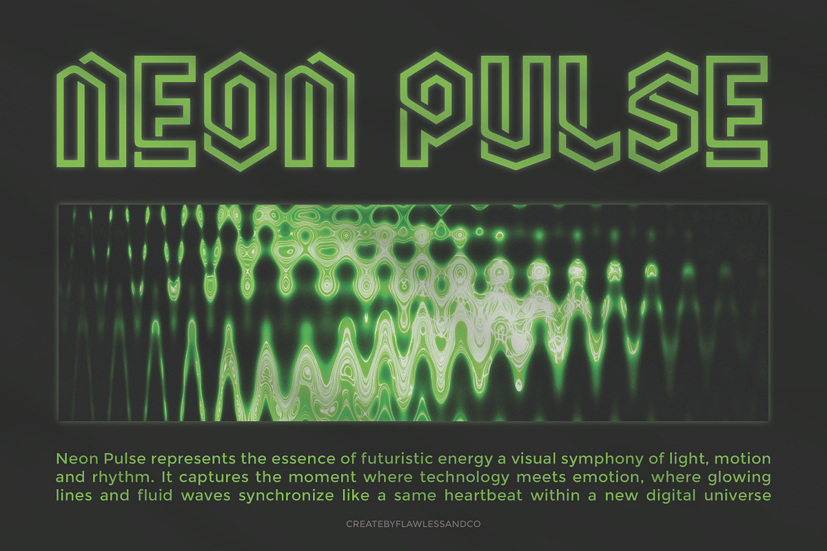 Voltine - Modern Neon Typeface, a Font by Flawless And Co (Photo 3 of 10)