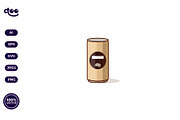 Simple Coffee Drink Can cartoon, a Food Illustration by Satisfactoons (Thumbnail 1 of 3)