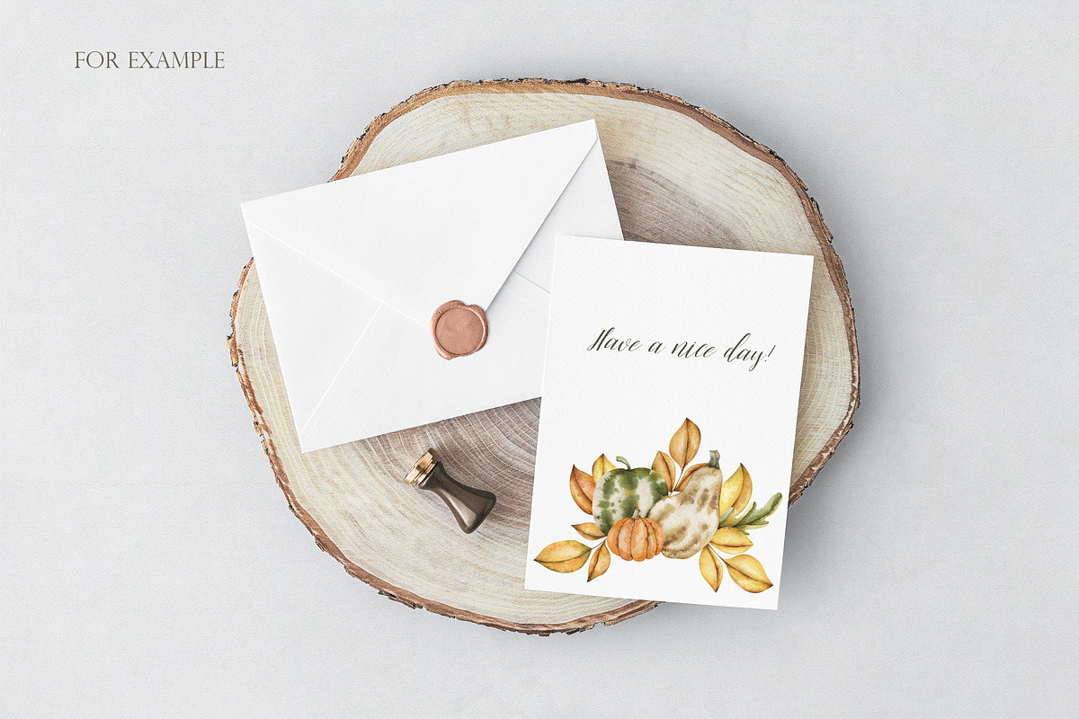 Watercolor Cute Thanksgiving Set, an Object Graphic by OrangePeafowlArt (Photo 9 of 15)