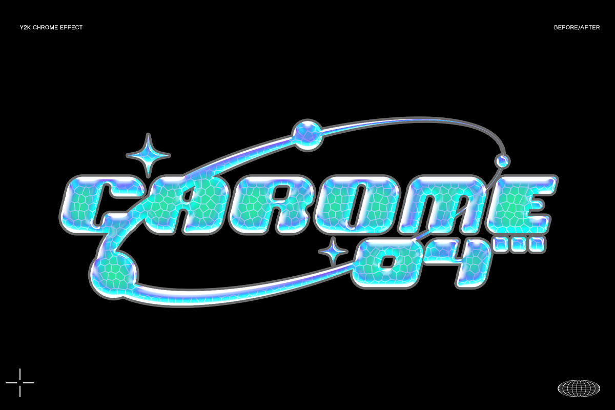 Y2K Chrome Text Effect 04, a Graphic by saintricchi (Photo 5 of 6)
