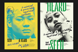 HALFTONE Artistic Poster Templates