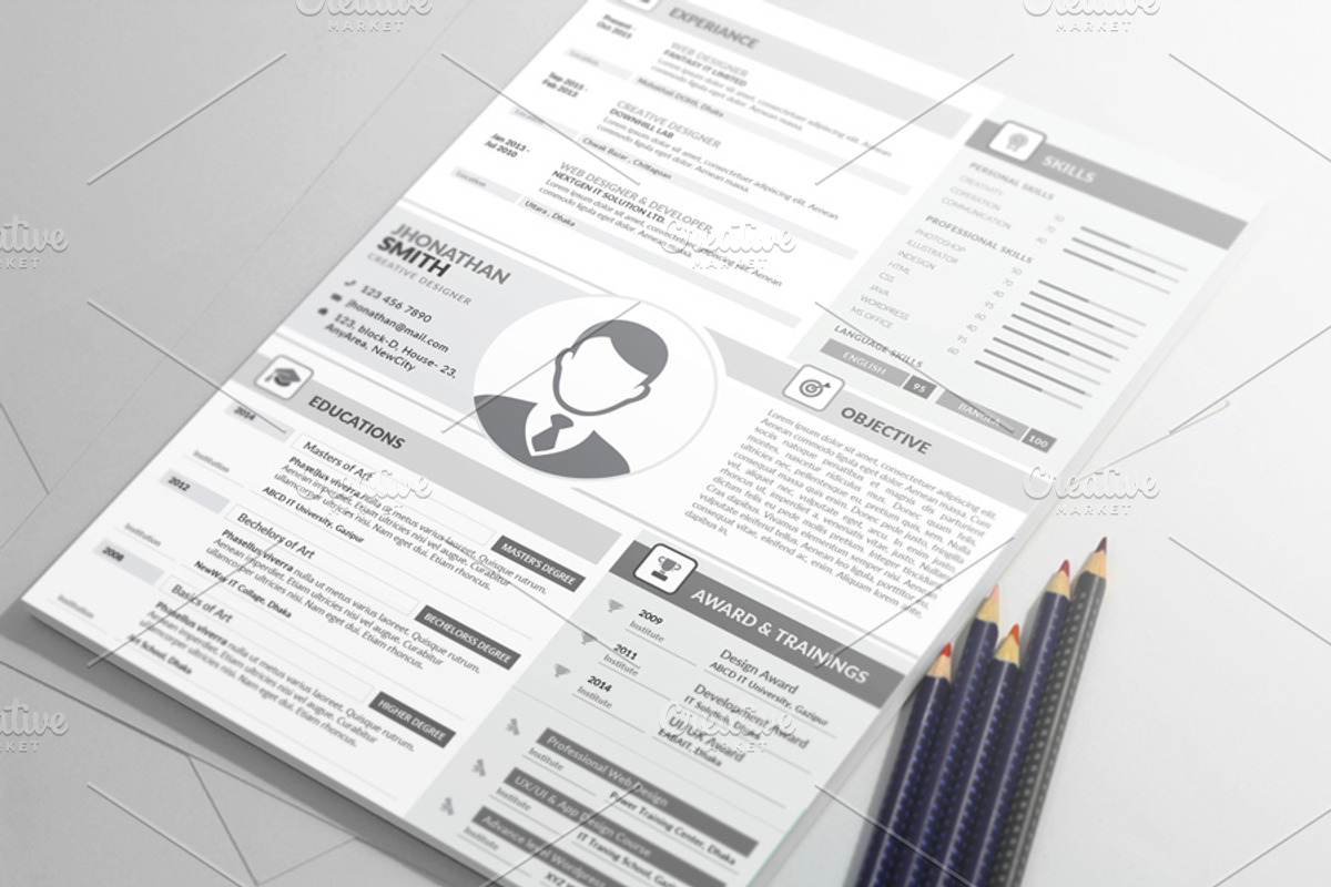 MS Word Resume Template Cover Letter, a Resume Template by WonderShop (Photo 1 of 3)