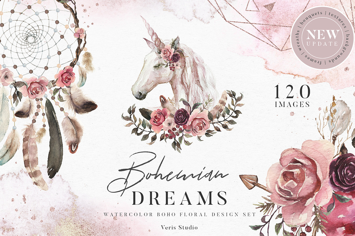 BUNDLE Whole Shop Watercolor Floral, a Decorative Illustration by Veris Studio (Photo 10 of 28)