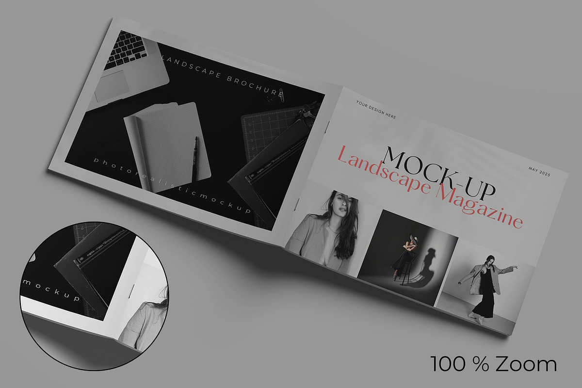 A4 Landscape Magazine Mockup, a Books & Magazine Mockup by Lxadesign (Photo 11 of 14)
