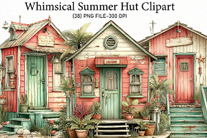 Watercolor Boho Summer Clipart, an Illustration by Designworld