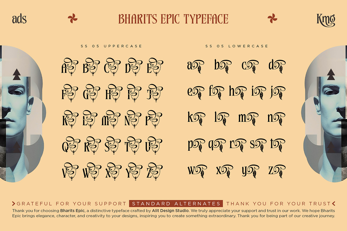 Bharits Epic Typeface, a Serif Font by alit design (Photo 8 of 20)