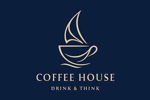 Coffee Cup Logo, an Illustration by PushLogo