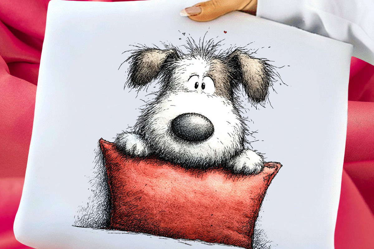 Funny Valentine Peeking Dog Clipart, an Illustration by Libby Wishes (Photo 6 of 8)
