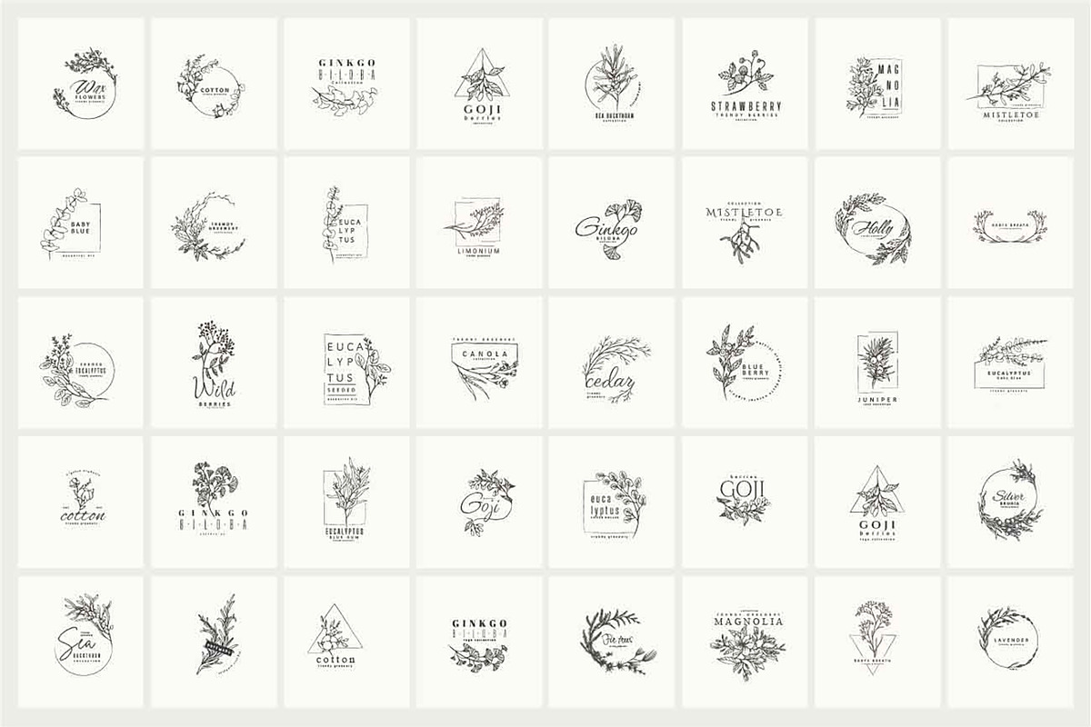76 Floral premade logos, a Branding & Logo Template by Merfin (Photo 8 of 10)