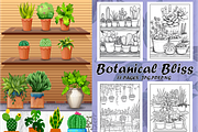 Botanical Bliss Coloring Book, a Decorative Illustration by Design Zone (Thumbnail 1 of 5)