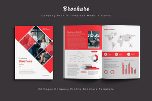 Corporate Brochure Canva Template, a Brochure Template by TheBrightGrap