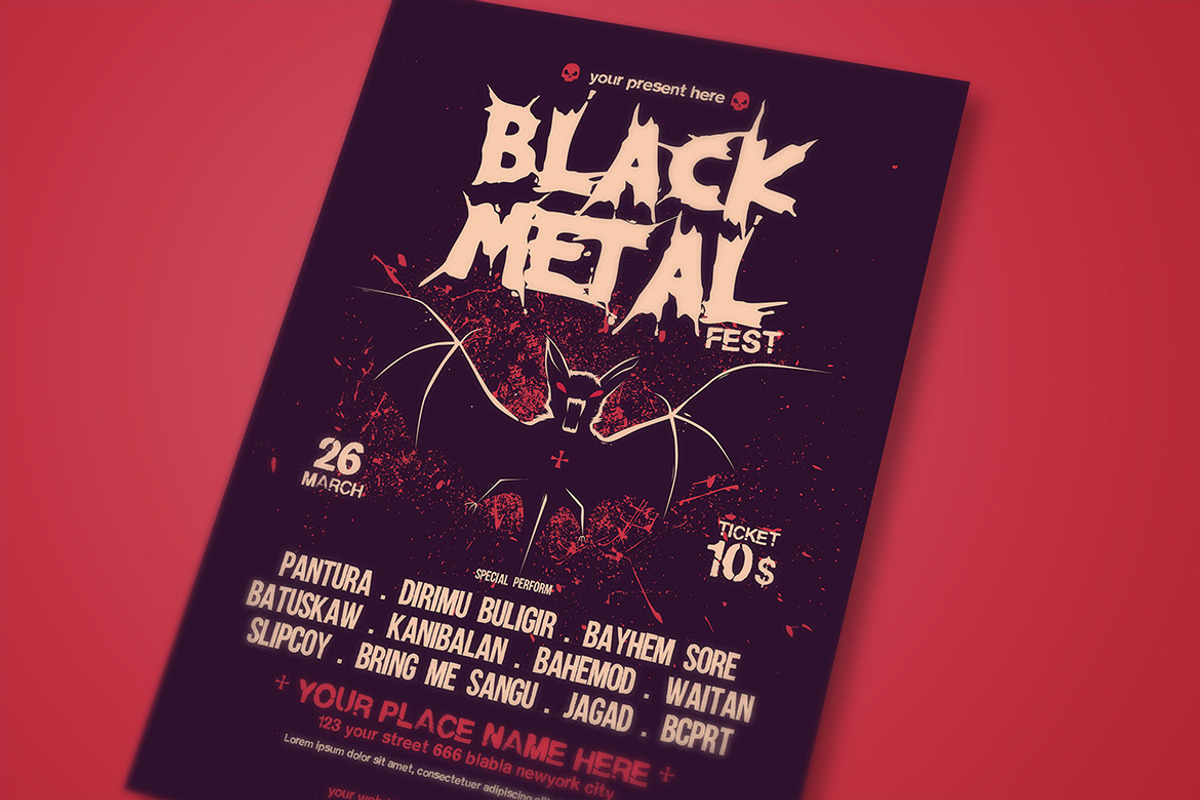 Black Metal Fest Flyer, a Flyer Template by megarez (Photo 2 of 3)