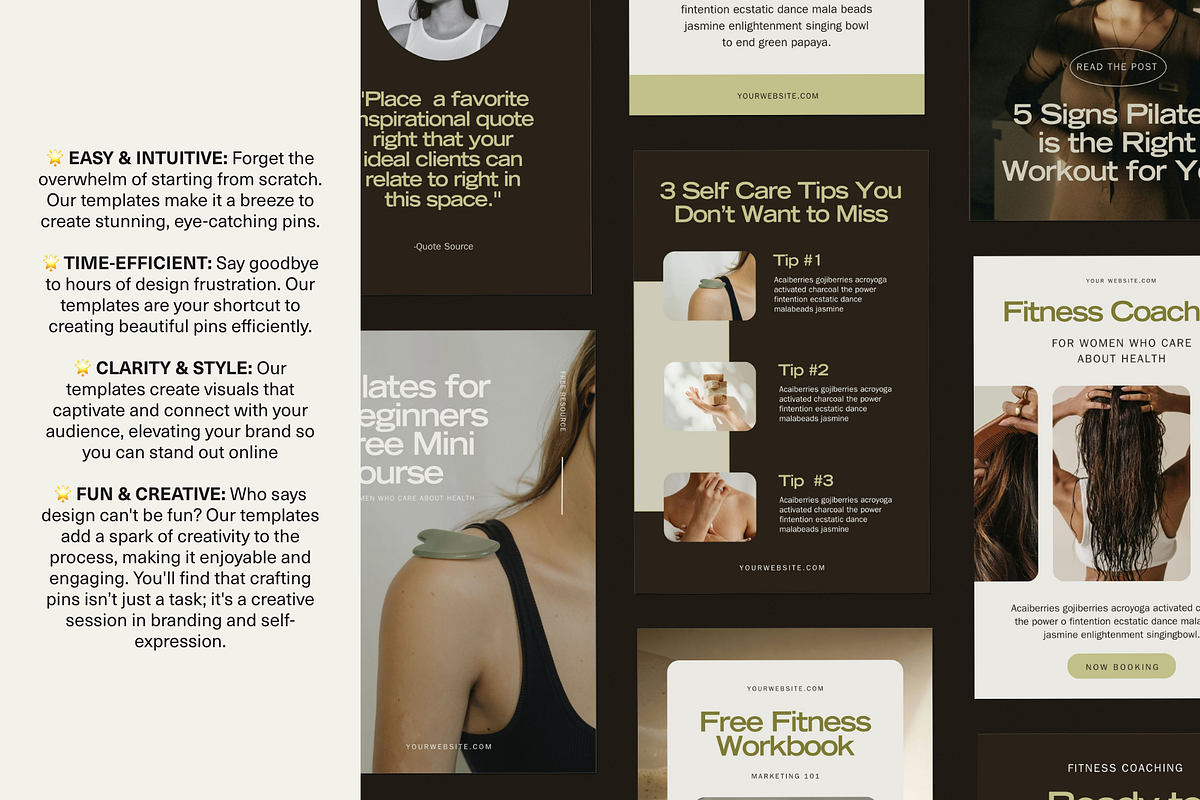 Canva Pinterest Marketing Templates, a Marketing Template by Glo Design Studio (Photo 14 of 20)
