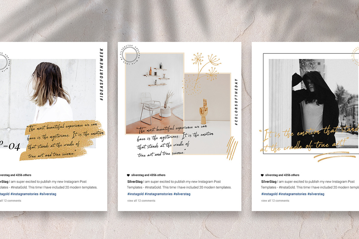 #InstaGold Animated Instagram Posts, a Social Media Template by SilverStag Type Foundry (Photo 10 of 15)