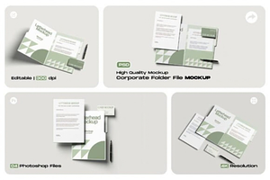 Corporate Folder File Mockup, a Work Illustration by Akrinity Digital