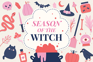Season of the Witch. Halloween set.
