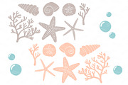 Mint & Peach Vector Seashells, an Illustration by Amanda Ilkov (Thumbnail 5 of 5)
