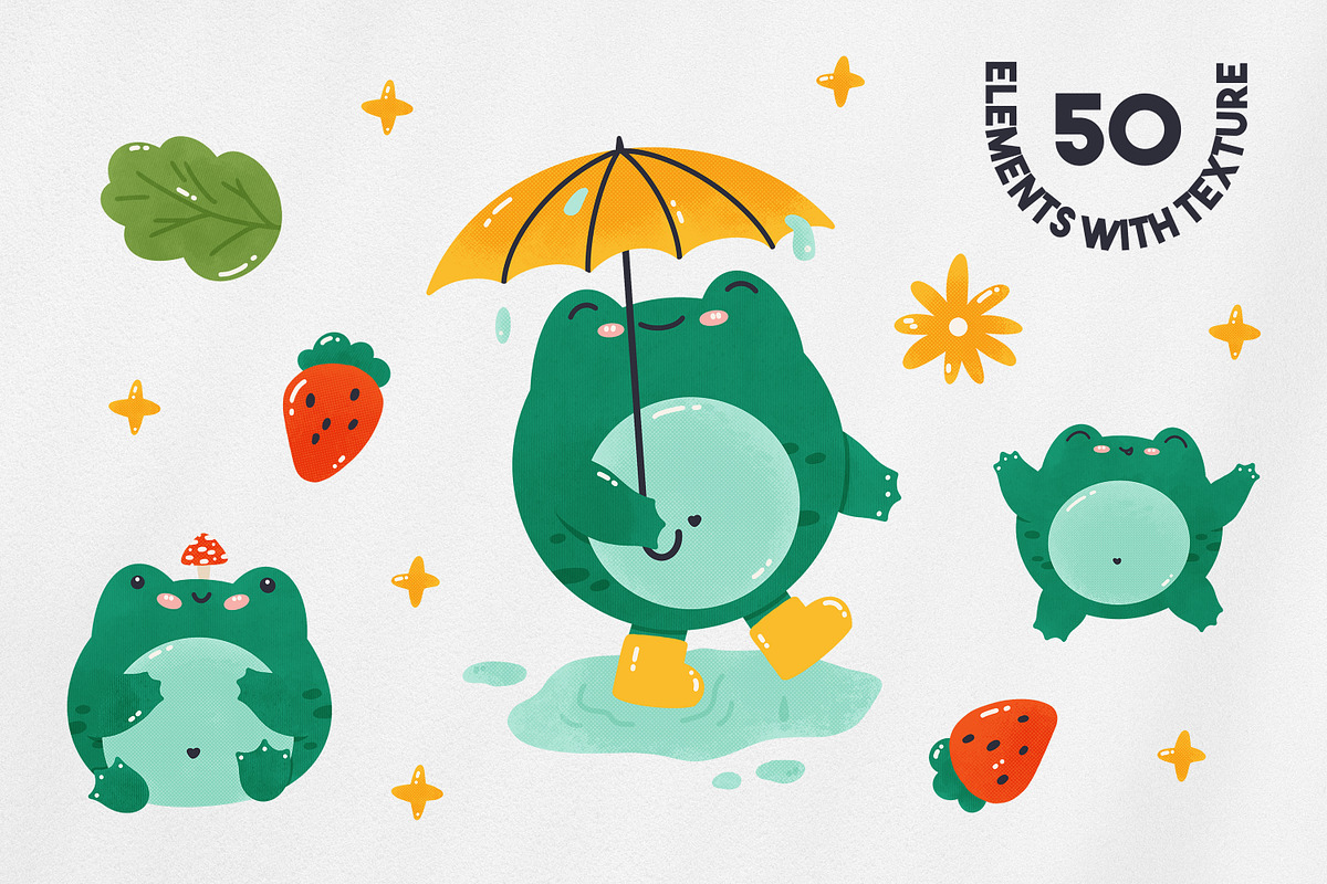 Forest Frog Illustrations & Patterns, an Animal Illustration by by Margo (Photo 3 of 8)