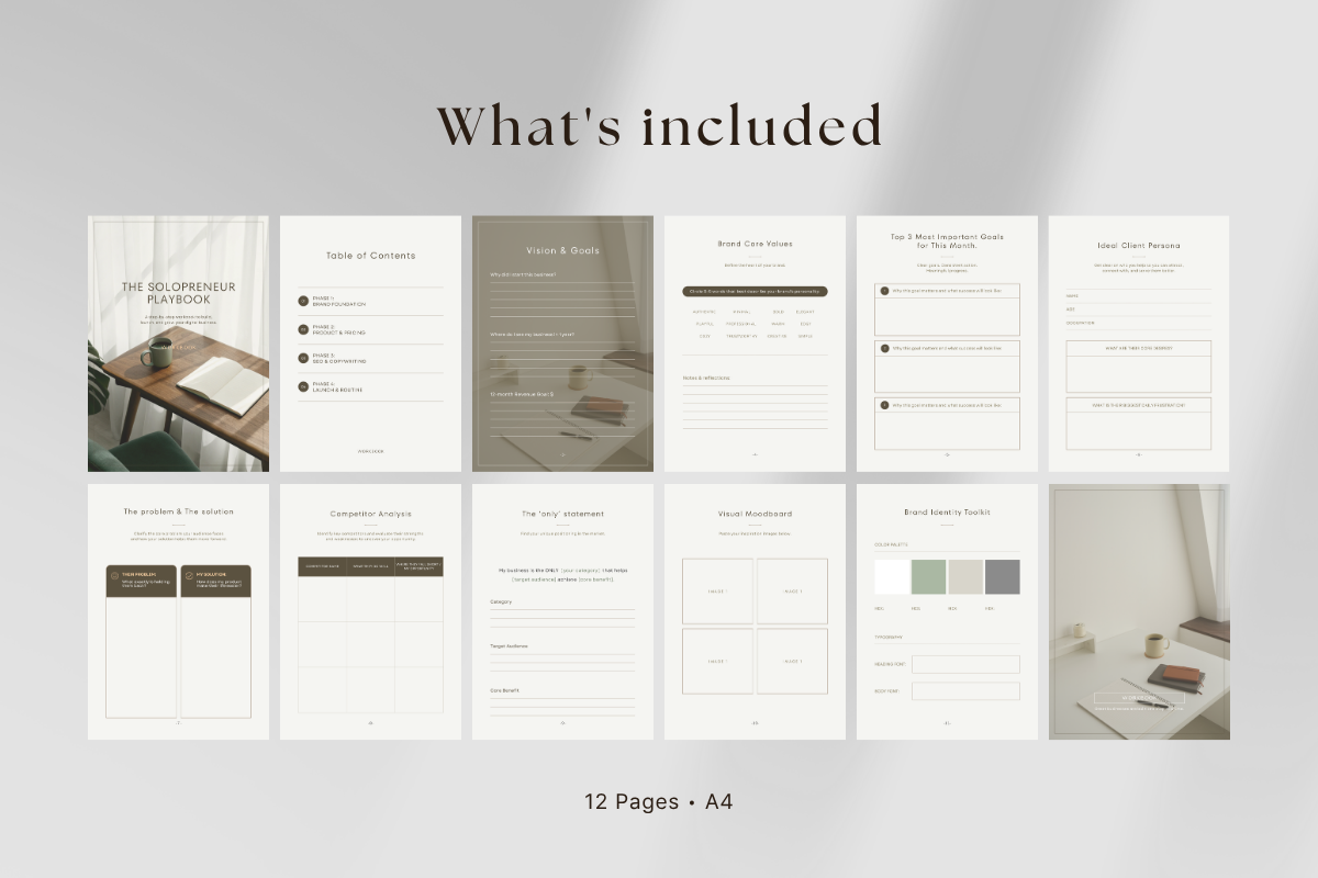 Solopreneur Business Workbook, a Stationery Template by batang (Photo 3 of 5)