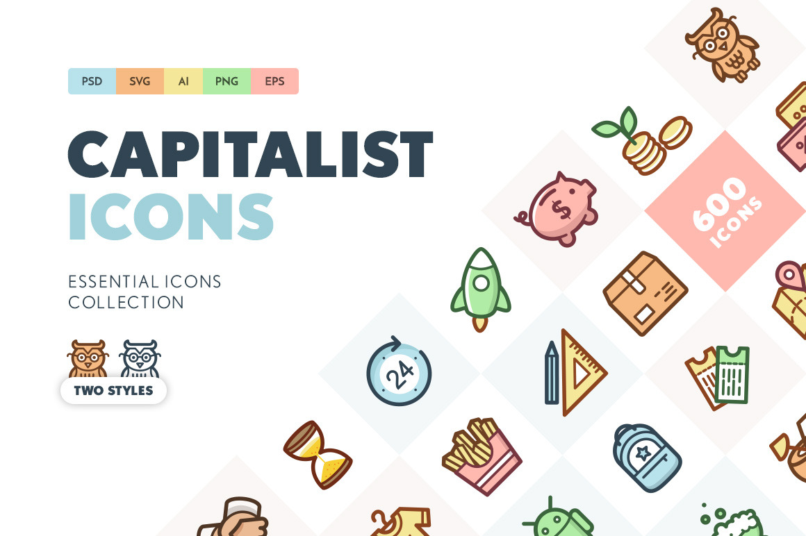 Download Capitalist Flat Icons Set