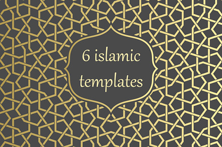Islamic Arabic Gold pattern template