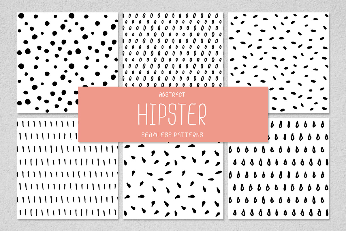 6 HIPSTER seamless patterns, a Pattern Graphic by SomStock (Photo 1 of 6)