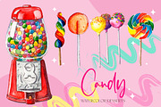 Dessert bundle watercolor clipart, a Food Illustration by CpandoShop (Thumbnail 5 of 6)