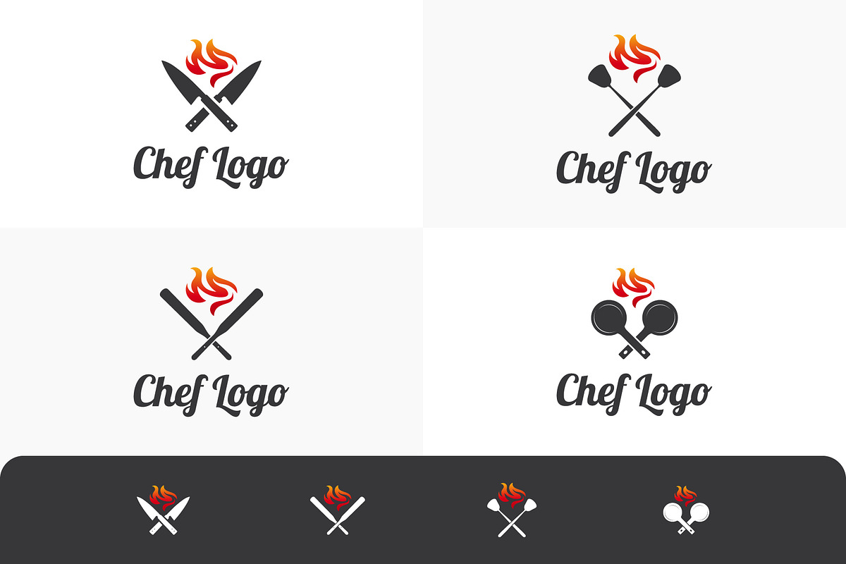 Set of Chef Logo designs concept, a Branding & Logo Template by Lucky Creative (Photo 1 of 6)