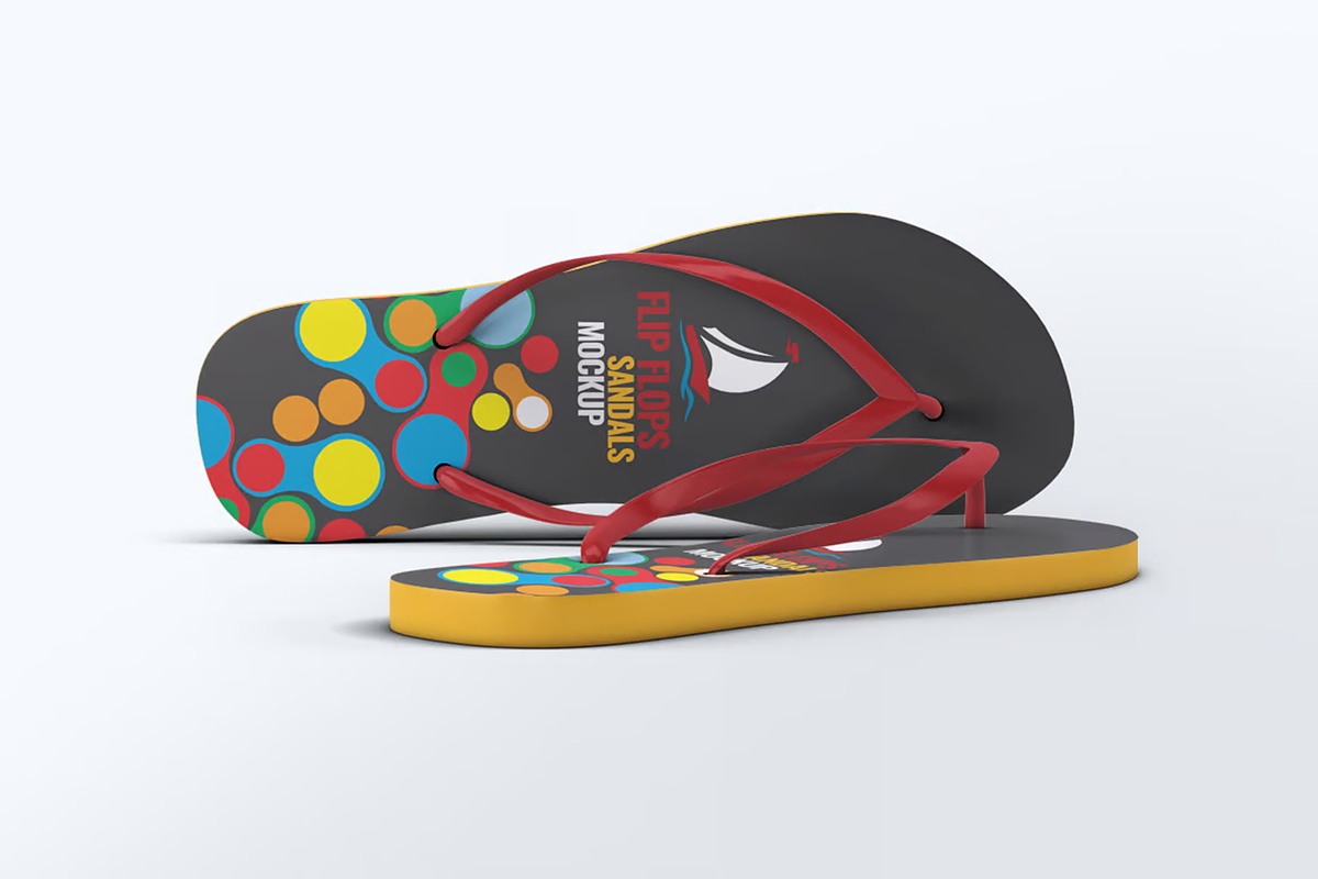 Flip Flops Sandals Mockup, an Advertising Mockup by Hubzway (Photo 6 of 9)