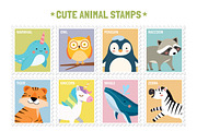 Cute Animal Stamps, an Animal Illustration by GennyOnThePaper (Thumbnail 2 of 6)