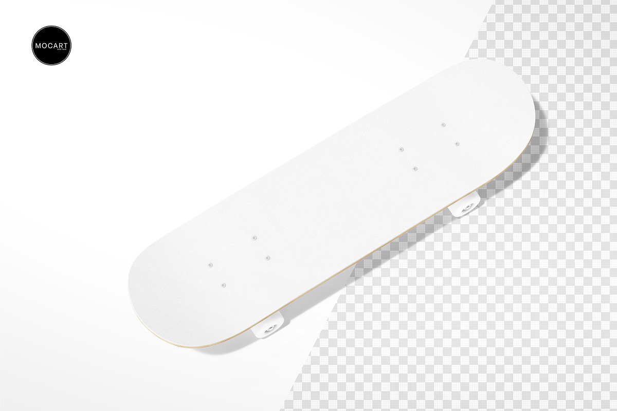 Skateboard Mockup Set v1, a Merchandise Mockup by Mocart (Photo 17 of 18)