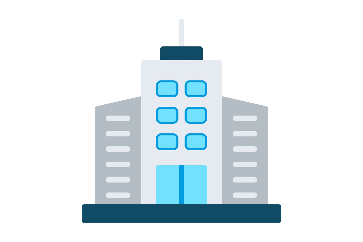 Commercial Building Flat Icon, a Duotone Icon by Pexelpy (Photo 1 of 2)