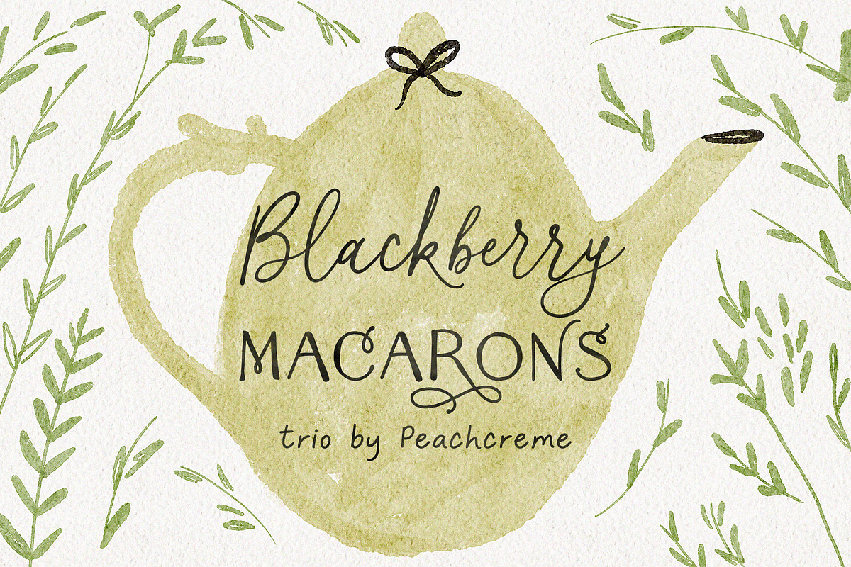 Blackberry Macarons // Font Trio, a Script Font by PeachCreme (Photo 9 of 9)
