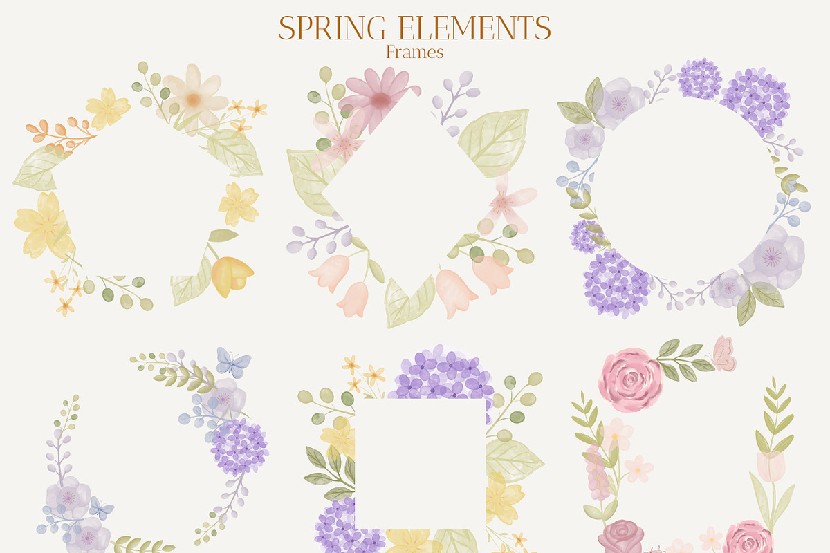 Spring Whimsical Watercolor Clipart, a Seasonal Illustration by Adora ARTS (Photo 7 of 10)