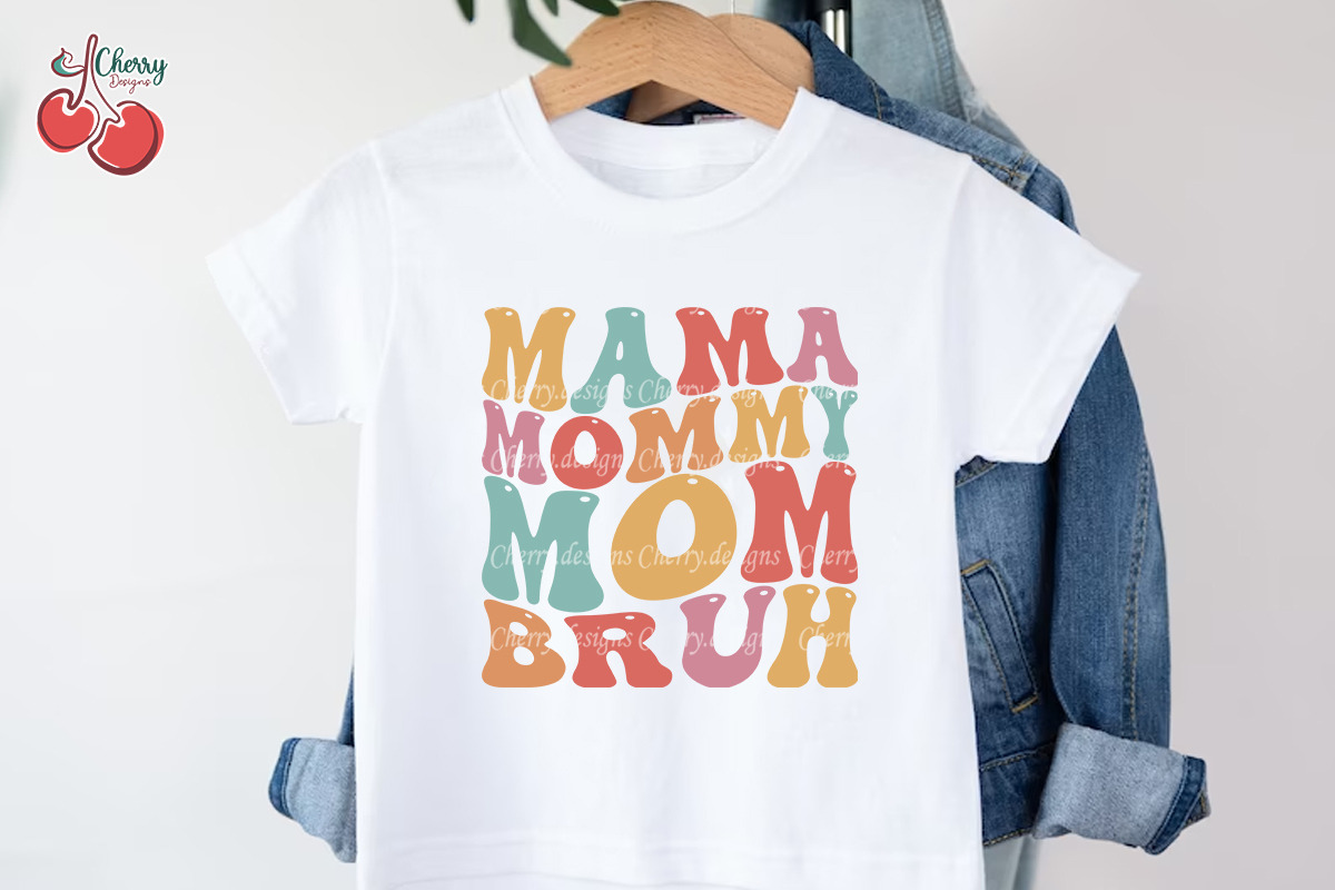 Retro Mama Mommy Mom Bruh SVG, a Graphic by Cherry.designs (Photo 2 of 3)