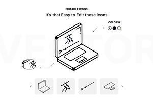 Isometric Translation Icon Set