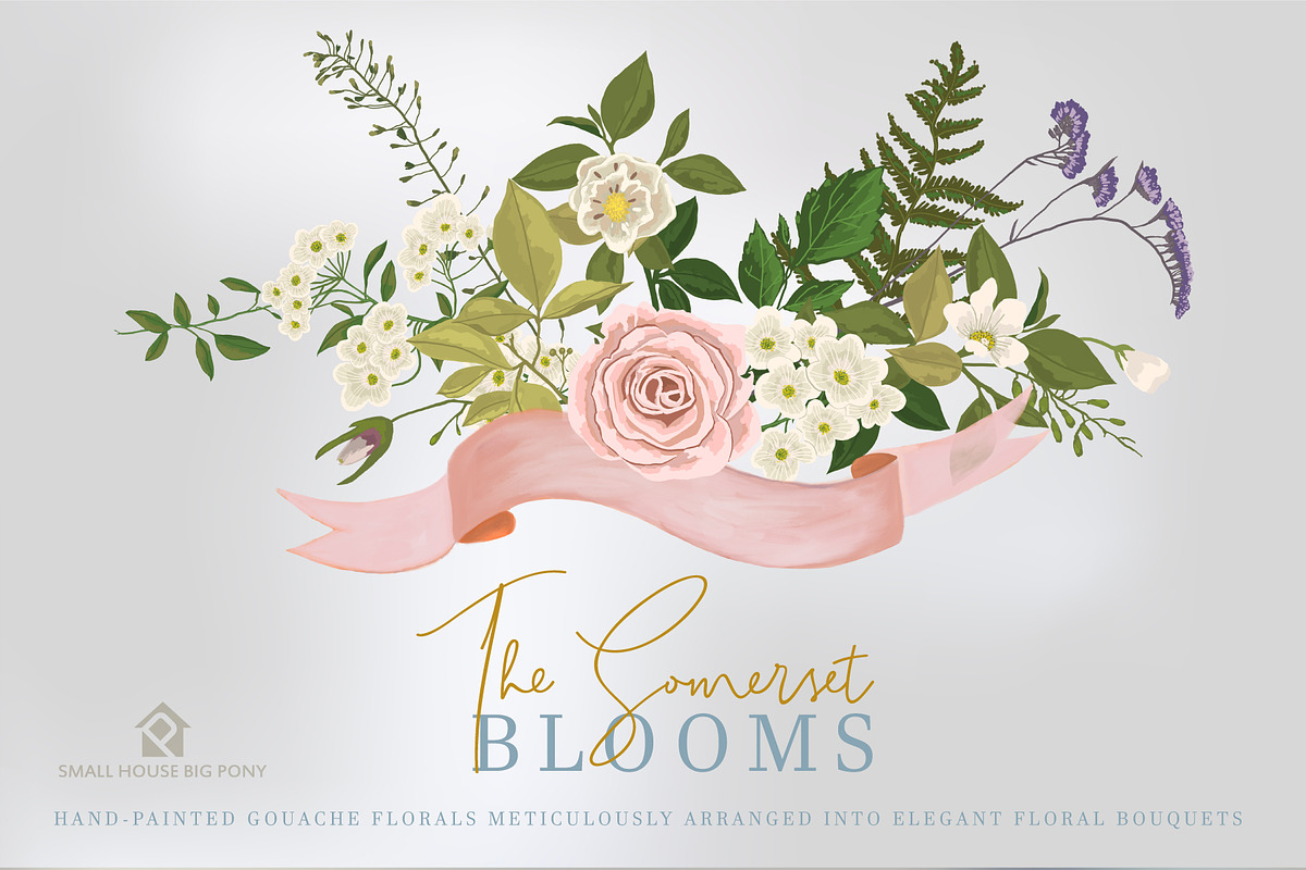 The Somerset Blooms - Clip Arts Set, an Illustration by SmallHouseBigPony (Photo 5 of 9)