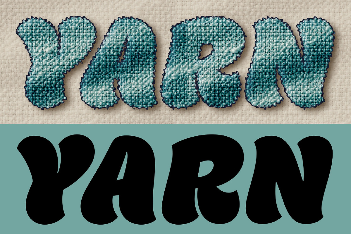 Embroidery Knitted Text Effect, a Layer Style Add-On by studiogstock
