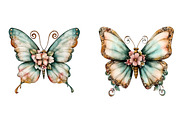 Whimsical Spring Butterfly Clipart, an Illustration by SinaCreation (Thumbnail 4 of 11)