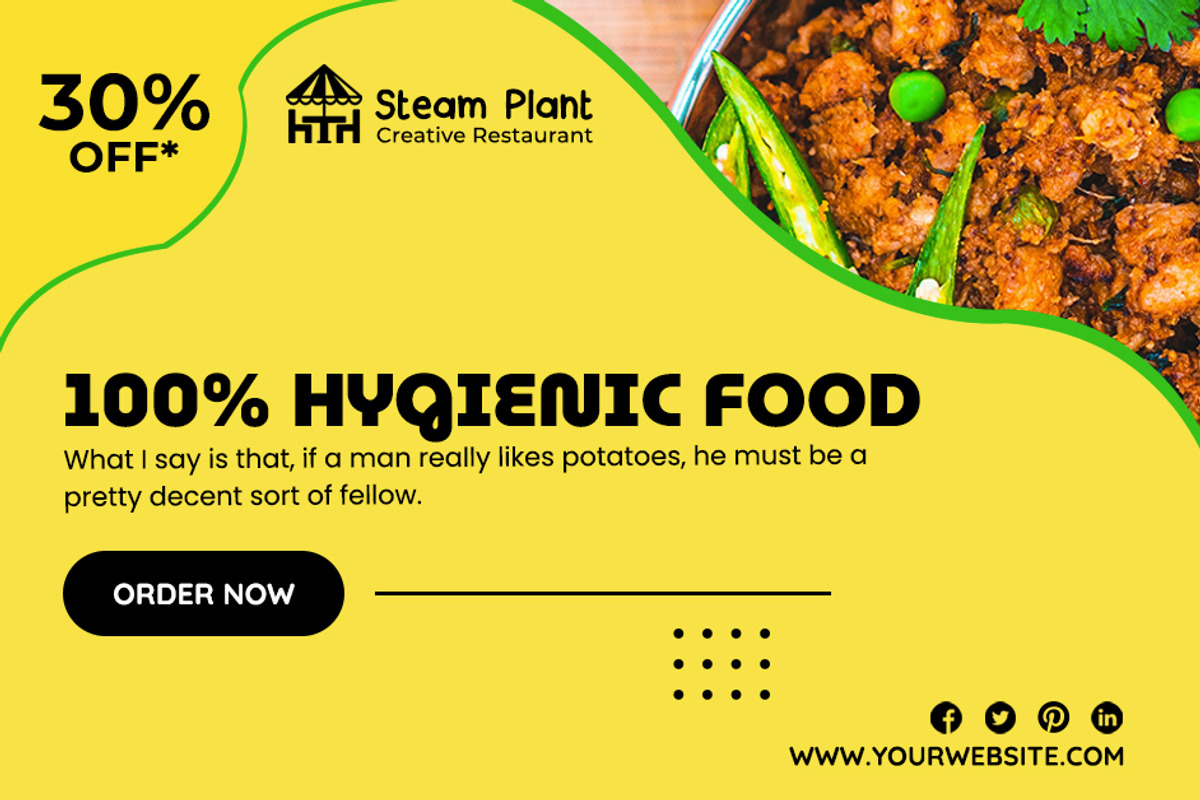 Restaurant Facebook Ad Banners, a Social Media Template by 3djagan (Photo 7 of 9)