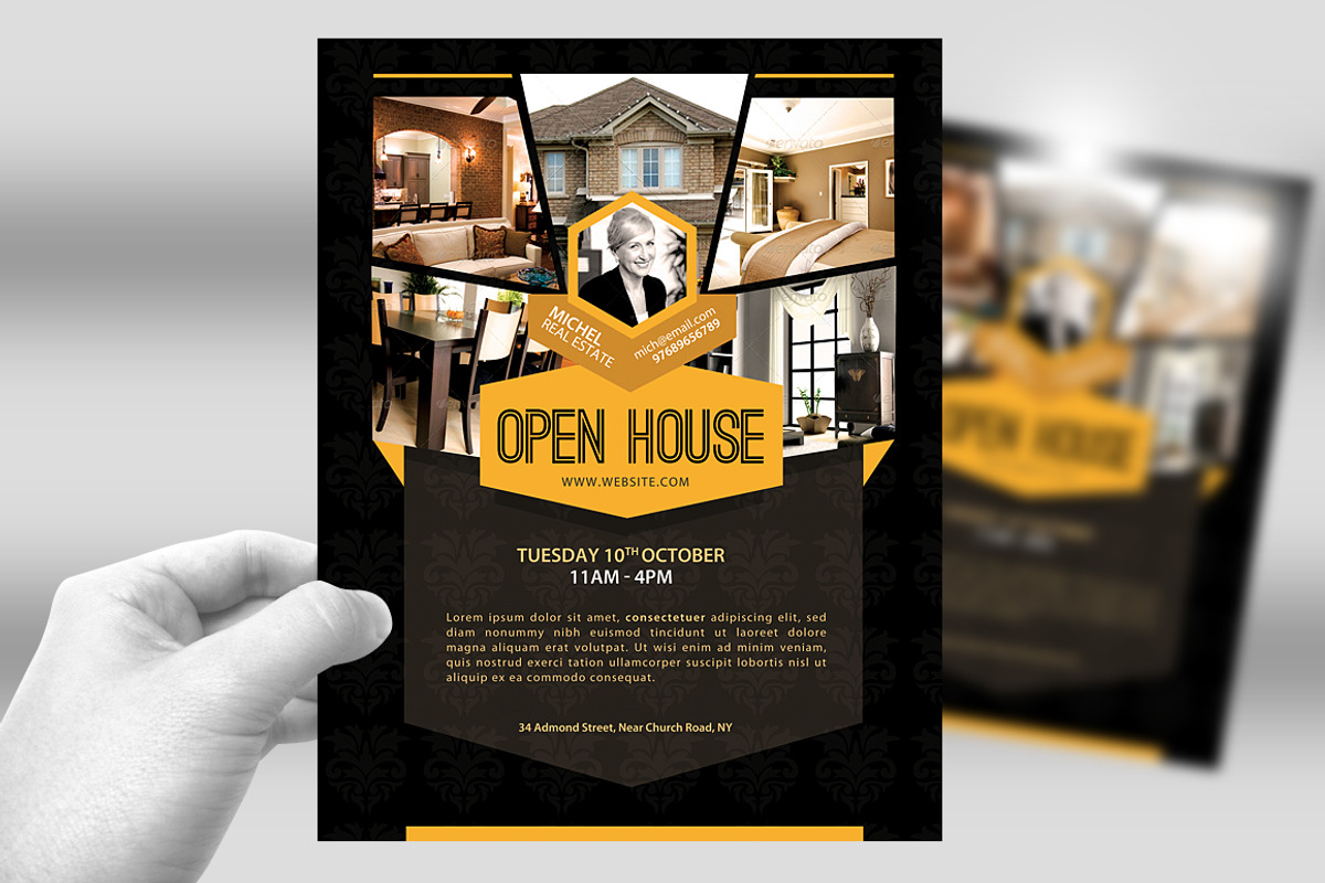 Open House Promotion Flyer V1, a Flyer Template by Satgur Graphic Design (Photo 2 of 3)