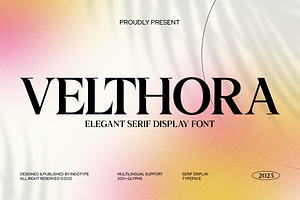 Velthora - Elegant Serif Display, a Font by Indotype Foundry